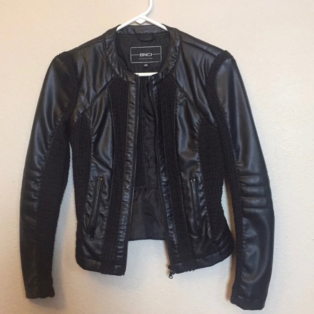 BNCI by Blanc Noir faux leather jacket